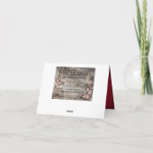 Zwarte Kant zwarte lint Rode Moderne Goth Bedankt (Achterkant)