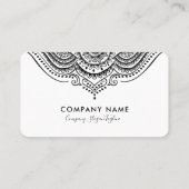 Zwarte kanten afspraakkaart afsprakenkaartje (Achterkant)