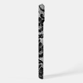 Zwarte Kanten Bloem iPhone 15 Plus Hoesje Case (Rechterkant)