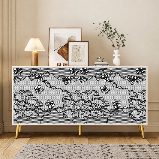 Zwarte Kanten Decoupage Tissuepapier uit het verle