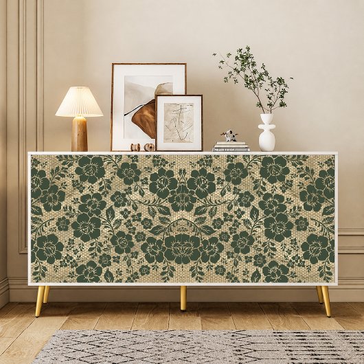 Zwarte Kanten Decoupage Tissuepapier uit het verle