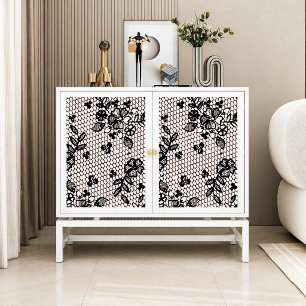 Zwarte Kanten Decoupage Tissuepapier uit het verle