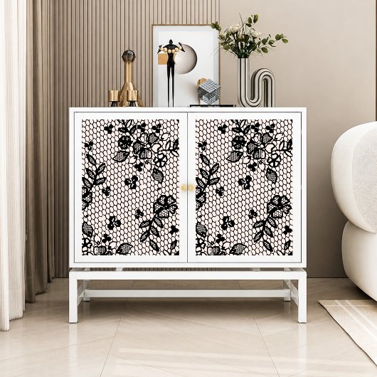 Zwarte Kanten Decoupage Tissuepapier uit het verle