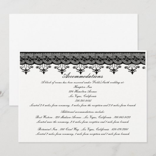 Zwarte Kanten Envelopkaarten Kaart (Voorkant / Achterkant)