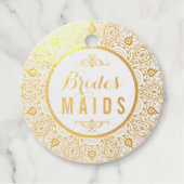 Zwarte kanten mandala bruidsmeisjes bedankjes labels (Voorkant)