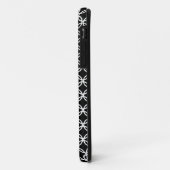 Zwarte Kanten Monogram iPhone Case Mate (Achterkant/links)