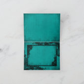 Zwarte Kanten Turquoise Moderne Goth Bedankt (Binnen)