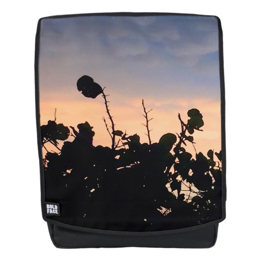 Zwarte Kantlijn Zonsondergang Rugtassen (Voorkant)