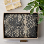 Zwarte kantwerk decoupage tissuepapier uit het ver (Geschenk)