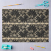Zwarte kantwerk decoupage tissuepapier uit het ver (Craft)