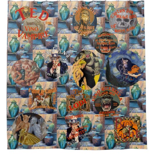 Zwarte Kapitein Dan Skins Albuquerque NM Douchegordijn (Voorkant)