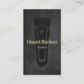 Zwarte kapperszaak kapperszaak elektrische haarsch visitekaartje (Voorkant)