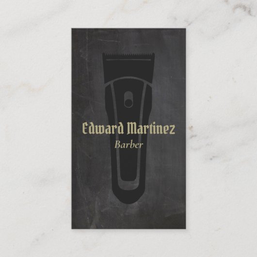 Zwarte kapperszaak kapperszaak elektrische haarsch visitekaartje (Voorkant)