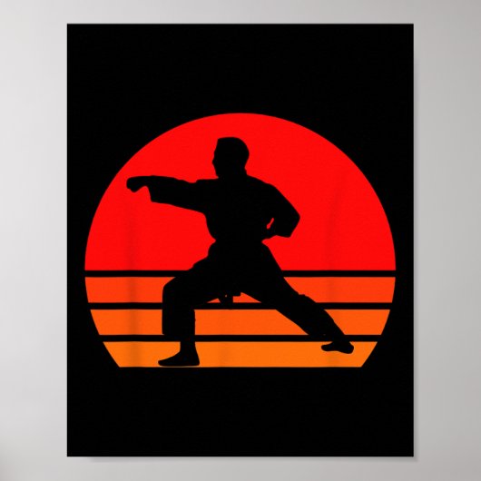 Zwarte Karate Shirt1 Poster (Voorkant)