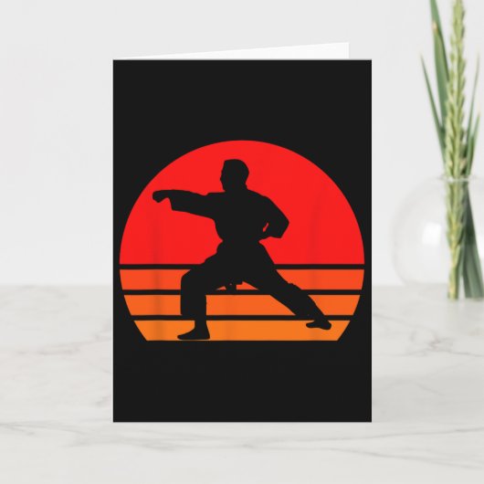 Zwarte Karate Shirt 1 Kaart (Voorkant)