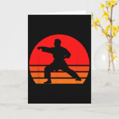 Zwarte Karate Shirt 1 Kaart (Gele Bloem)