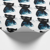 Zwarte kat 1 cadeaupapier (Hoek)