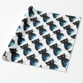 Zwarte kat 1 cadeaupapier (Uitgerold)