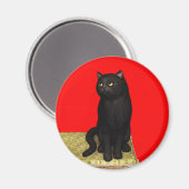 Zwarte Kat 2 Magneet (Voorkant / Achterkant)