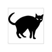 Zwarte kat 2 silhouet kunst stempel (Afrduk)