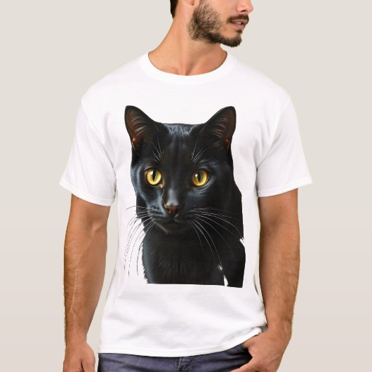 Zwarte Kat 2 T-shirt (Voorkant)