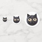 Zwarte Kat 3D Geïnspireerd Confetti (Voorkanten)