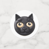 Zwarte Kat 3D Geïnspireerd Confetti (Kleine voorkant)