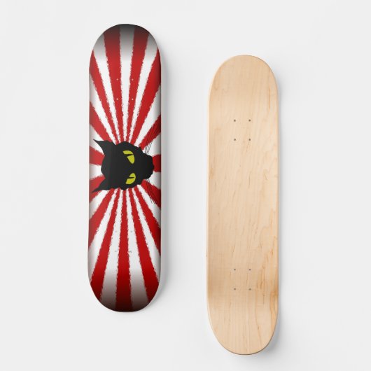 zwarte kat 4 skateboard (Voorkant)