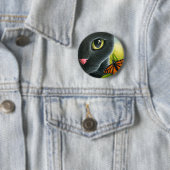 Zwarte kat 555 ronde button 5,7 cm (In situ)