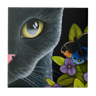 Zwarte kat 557 tegeltje