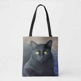 Zwarte kat 621 tote bag