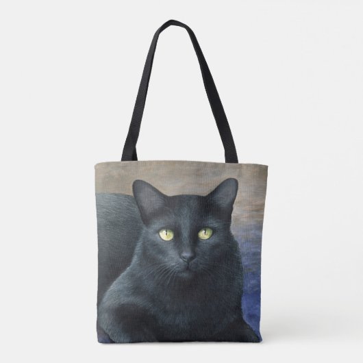 Zwarte kat 621 tote bag (Achterkant)