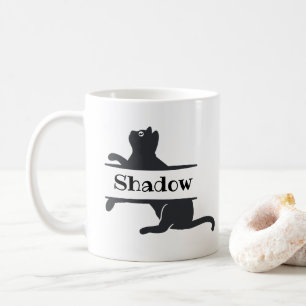 Zwarte Kat Aangepast Koffiemok