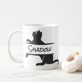 Zwarte Kat Aangepast Koffiemok