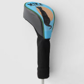 ZWARTE KAT AANGEPASTE GOLF DRIVER HOES PERSOONLIJK GOLFHEADCOVER (Schuin)