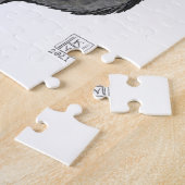 Zwarte kat achter pompoenpuzzel legpuzzel (Zijkant)