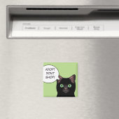 Zwarte kat adopteren Don't Shop Shelter Magnet (Insitu (Vaatwasser))