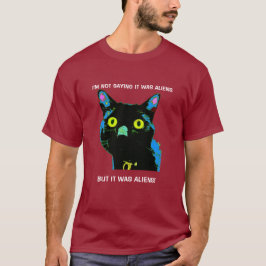 Zwarte Kat Aliens! T-shirt