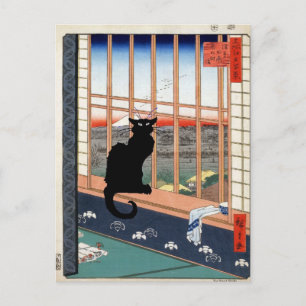 Zwarte Kat Ansichtkaart Briefkaart