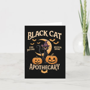 Zwarte Kat Apotheek Halloween-enthousiastelingen Kaart