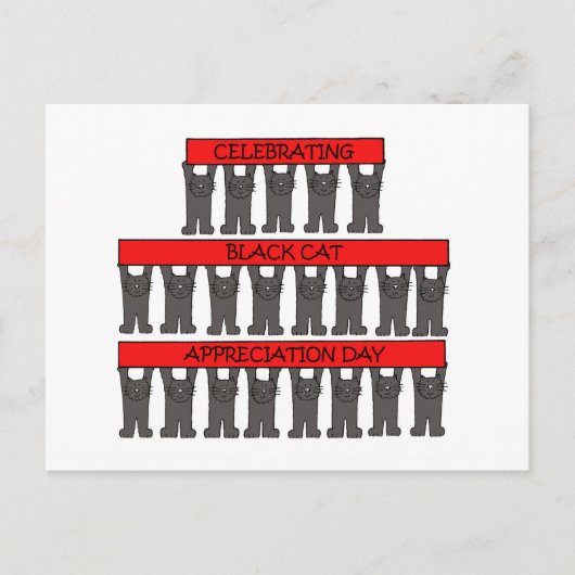 Zwarte Kat-appreciatiedag 17 augustus Briefkaart (Voorkant)