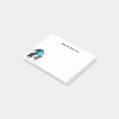 Zwarte Kat Aquarel Maan Silhouet Persoonlijk Post-it® Notes (Schuin)