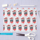 Zwarte Kat Aquarel met Kerstsjaal Tissuepapier (Craft)