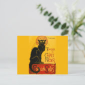 zwarte kat Art Nouveau Chat Noir Steinlen Briefkaart (Staand voorkant)