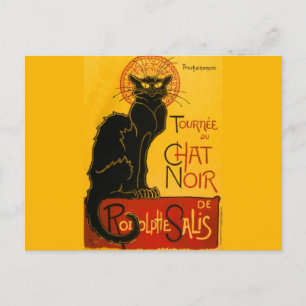  zwarte kat Art Nouveau Chat Noir Steinlen Briefkaart