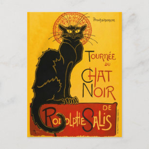  zwarte kat Art Nouveau Chat Noir Steinlen Briefkaart