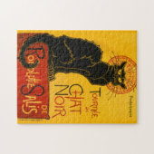 zwarte kat Art Nouveau Chat Noir Steinlen Legpuzzel (Horizontaal)