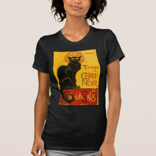 zwarte kat Art Nouveau Chat Noir Steinlen T-shirt