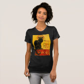zwarte kat Art Nouveau Chat Noir Steinlen T-shirt (Voorkant volledig)