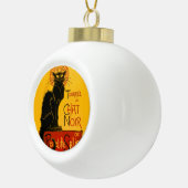  zwarte kat Art Nouveau Paris Keramische Bal Ornament (Rechts)